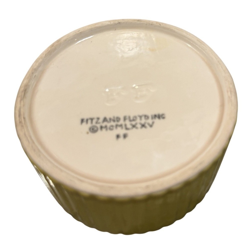 Vintage 1975 Fitz and Floyd Yellow Seashell Ceramic Canister Trinket Box 70s - Picture 5 of 6